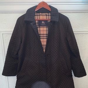 Burberry Black Quilted Coat -6P